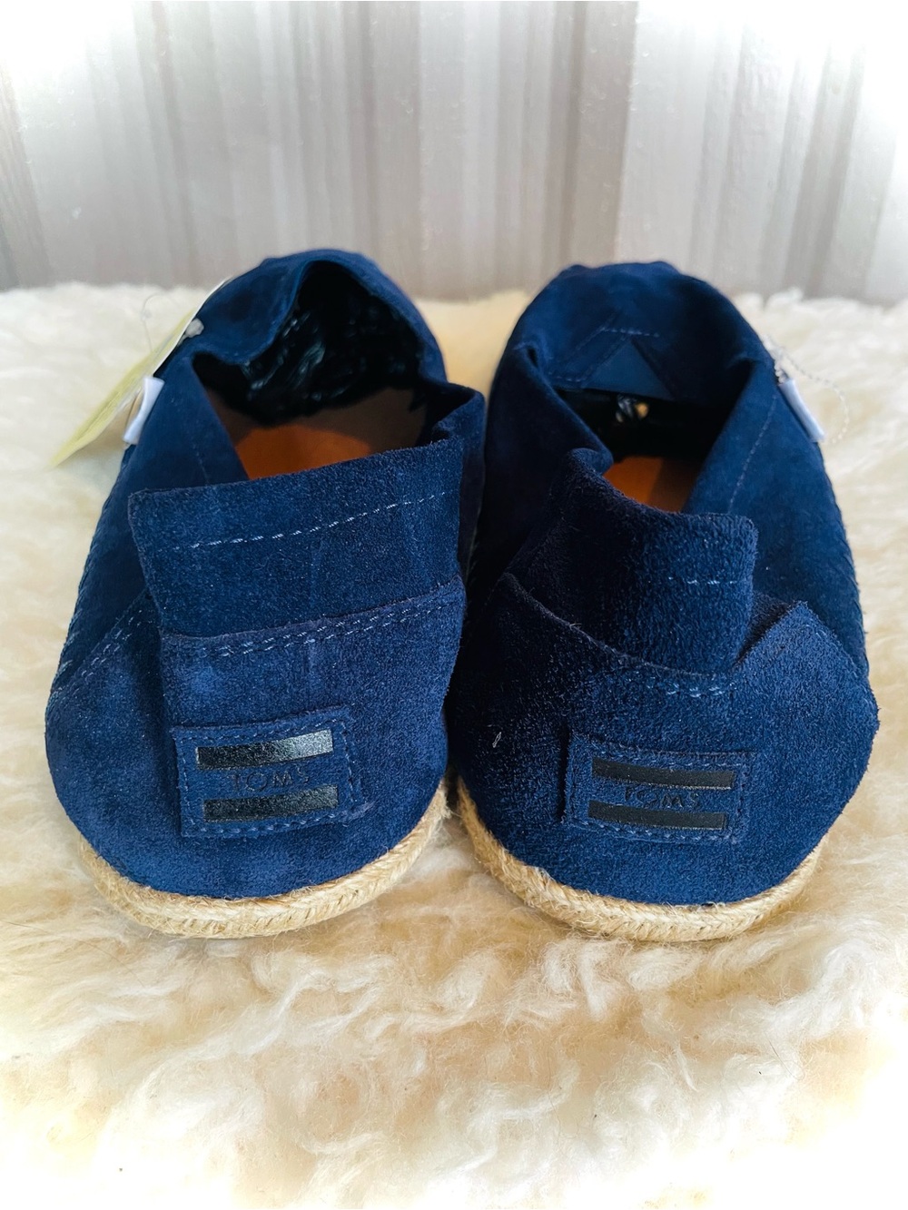 NEW TOMS Men’s Espadrille Navy Blue Suede Rope Sole Size 14 NWT Classic Slip On - Picture 7 of 9